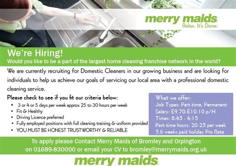 merrymaids|merry maids job description.